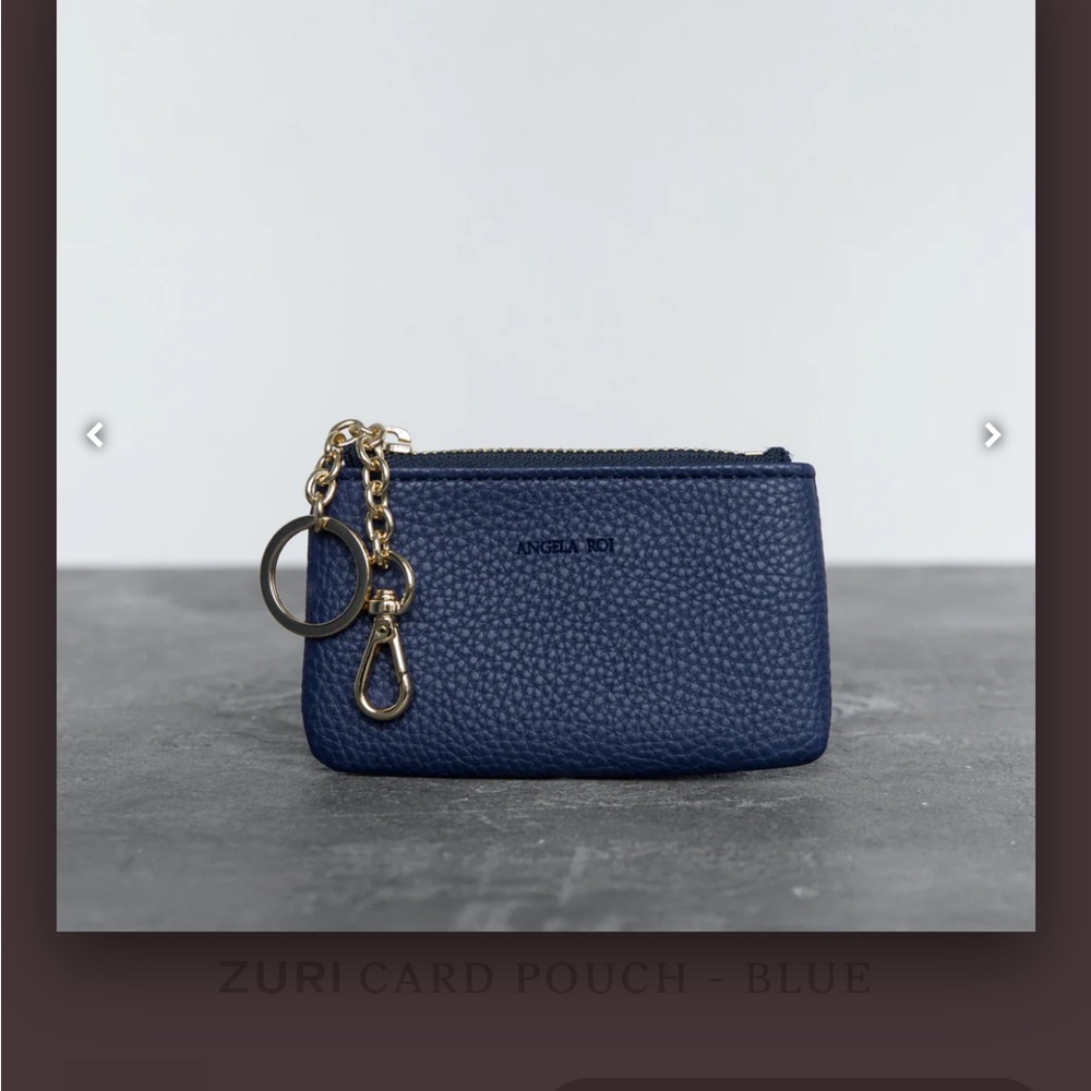 Angela Roi Zuri Card Pouch in Navy NWT